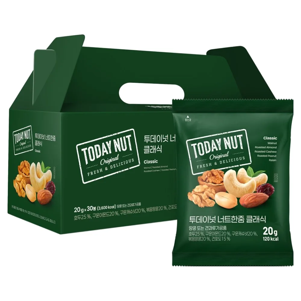 투데이넛 너트한줌 클래식 30p 600g 가격 추이 투데이넛 너트한줌 클래식 30p 600g - 최저가 15,370원