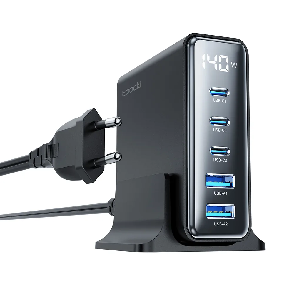 Toocki 투키 GaN 140W LED 디스플레이 3C2A 5포트 C타입 PD3.0 PPS 초고속 멀티충전기 블랙 가격 추이 Toocki 투키 GaN 140W LED 디스플레이 3C2A 5포트 C타입 PD3.0 PPS 초고속 멀티충전기 블랙 - 최저가 62,990원