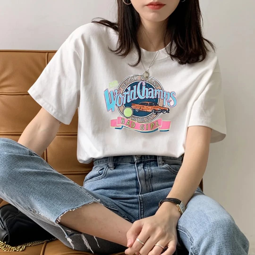 DADADA 여성 라운드 반팔티 면 프린팅 가격 추이 DADADA 여성 라운드 반팔티 면 프린팅 - 최저가 10,300원