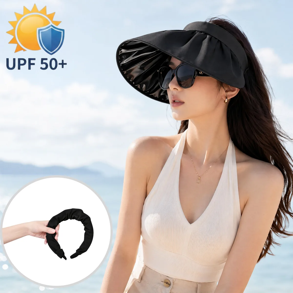 여성 썬캡 UPF50+ 자외선차단 무탑 접이식 여름모자 가격 추이 여성 썬캡 UPF50+ 자외선차단 무탑 접이식 여름모자 - 최저가 3,000원