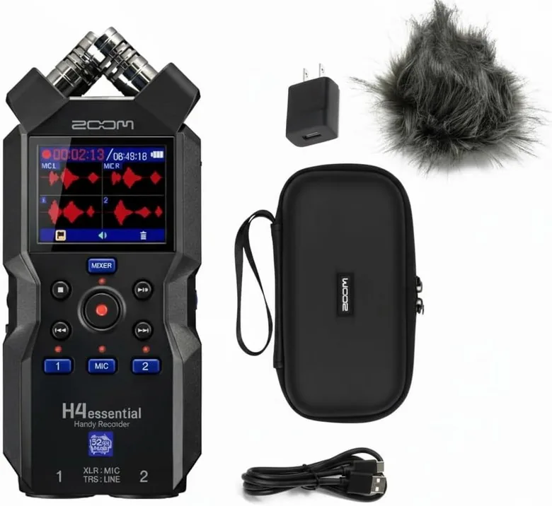 Zoom H4essential 4트랙 32비트 플로트 휴대용 오디오 레코더 APH-4e 액세서리 팩 가격 추이 Zoom H4essential 4트랙 32비트 플로트 휴대용 오디오 레코더 APH-4e 액세서리 팩 - 최저가 657,580원